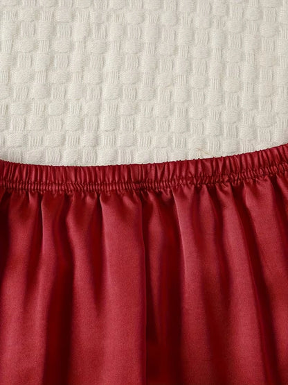Women's 2-Piece Satin Stripe Pajama Set with Button-Up Shirt & Relaxed Shorts