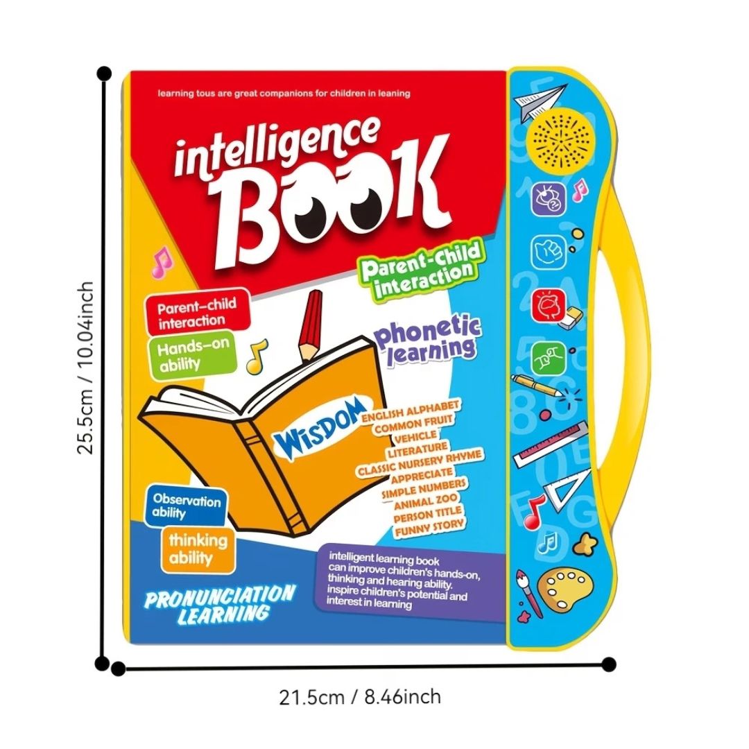 Talking Educational Book for ABCs, Numbers, Phonics, Transportation & Musical Instruments (Ages 3+)