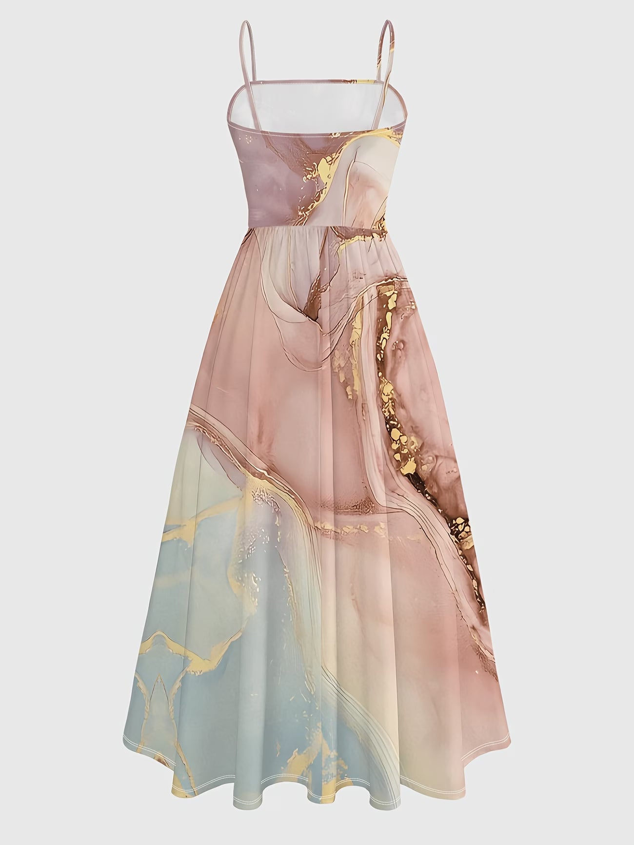 Elegant Women's Vintage Artistic Floral Print Dress Set