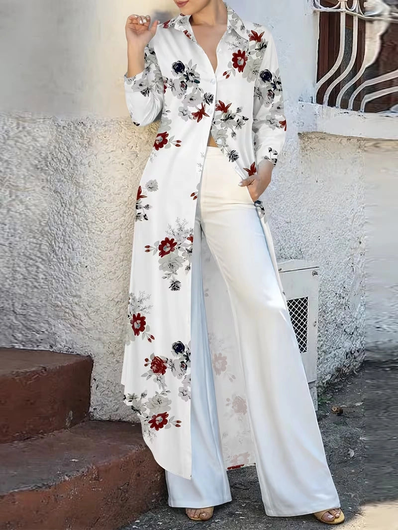 Autumn Celeste Elegant Maxi Co-Ord Set | T-Shirt & Straight-Fit Pants