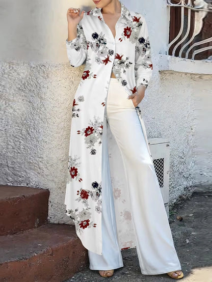 Autumn Celeste Elegant Maxi Co-Ord Set | T-Shirt & Straight-Fit Pants