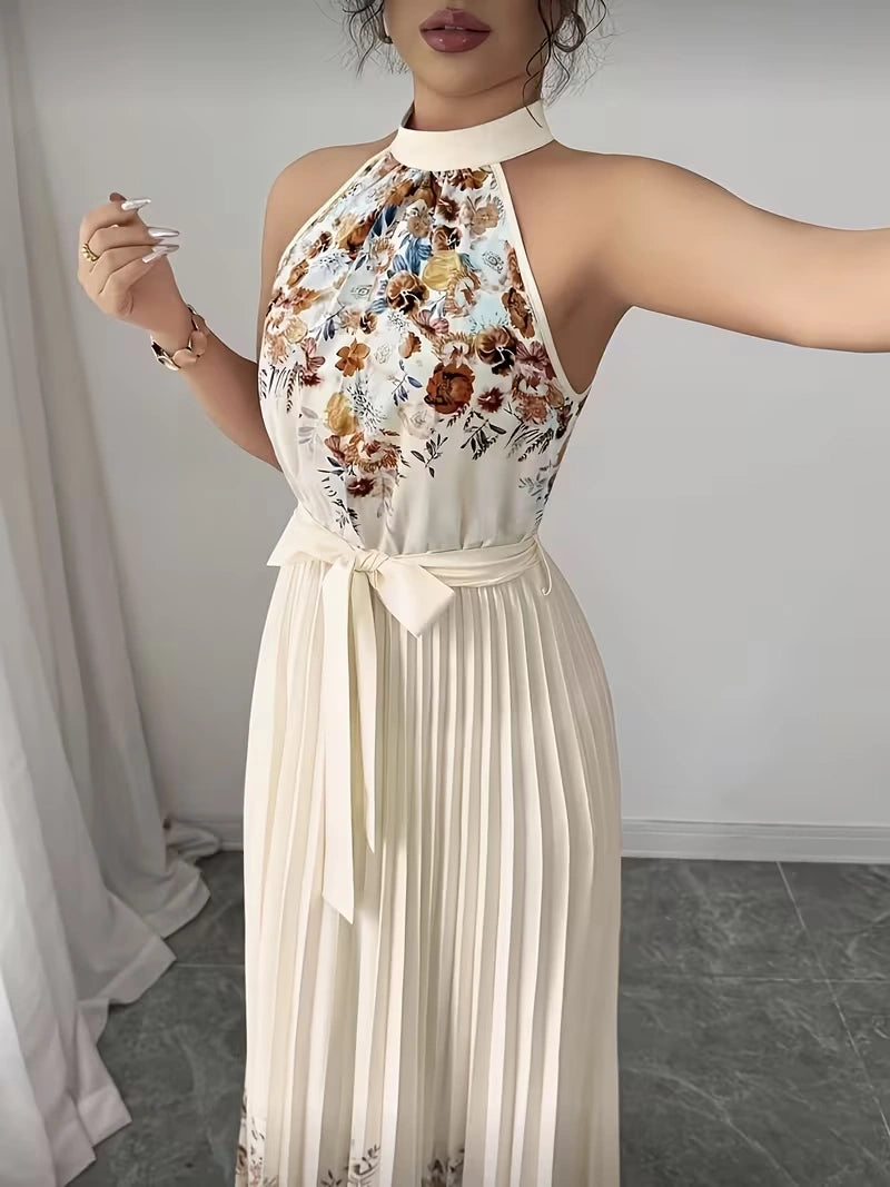 Women's Summer Floral Halter Dress