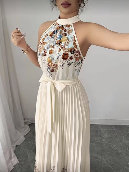 Women's Summer Floral Halter Dress