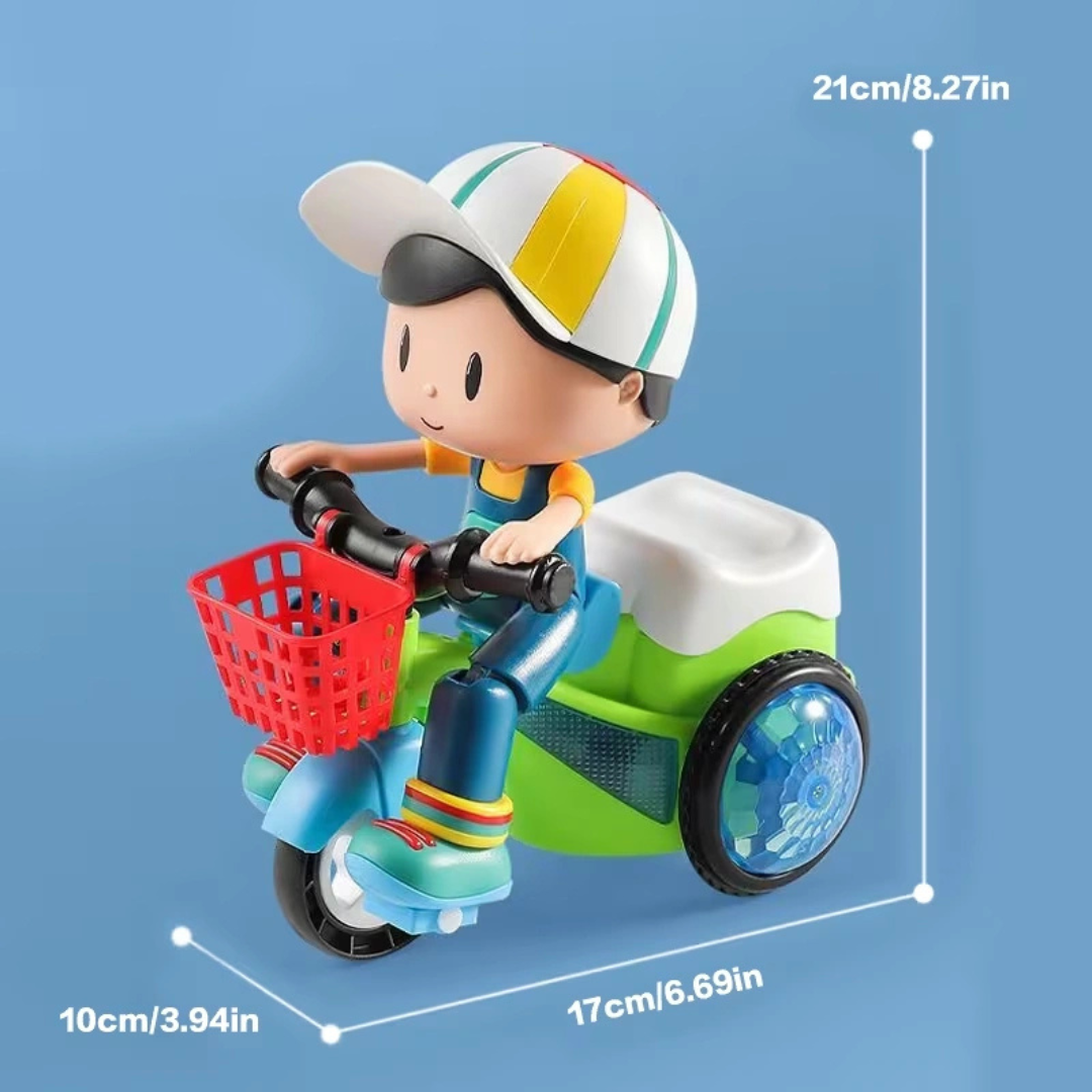 Musical Stunt Tricycle Toy with Lights & 360° Stunts
