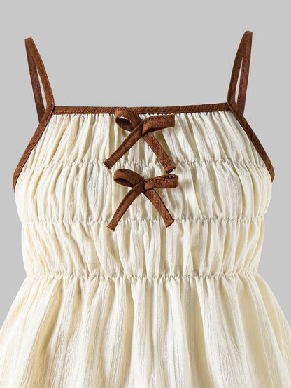 Trendy Girls Bow Tie Co-Ord Set