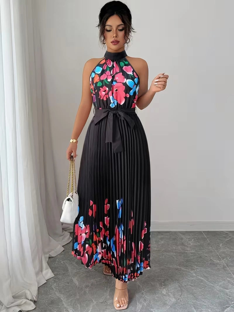 Women's Summer Floral Halter Dress