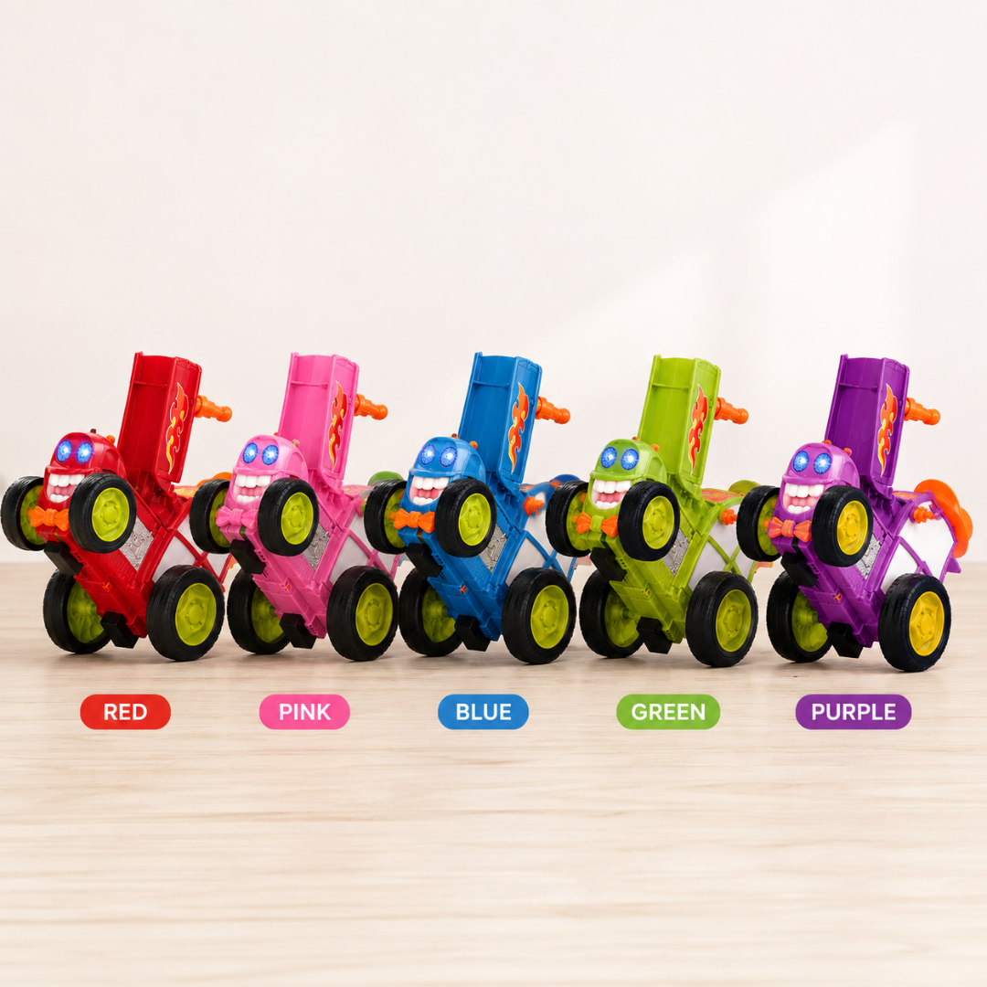 Remote Control Crazy Jumping Car – Rechargeable RC Stunt Car with Lights & Music for Kids