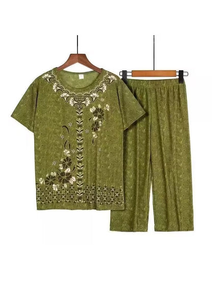 Graceful Summer T-Shirt & Pants Set