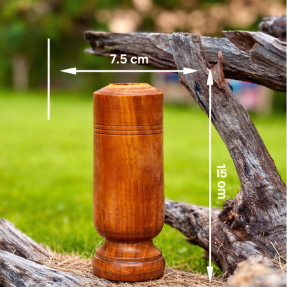Secure Move Vijaysaar Wood + Neem Sugar Support Glass | Ayurvedic Diabetes Wellness Tumbler