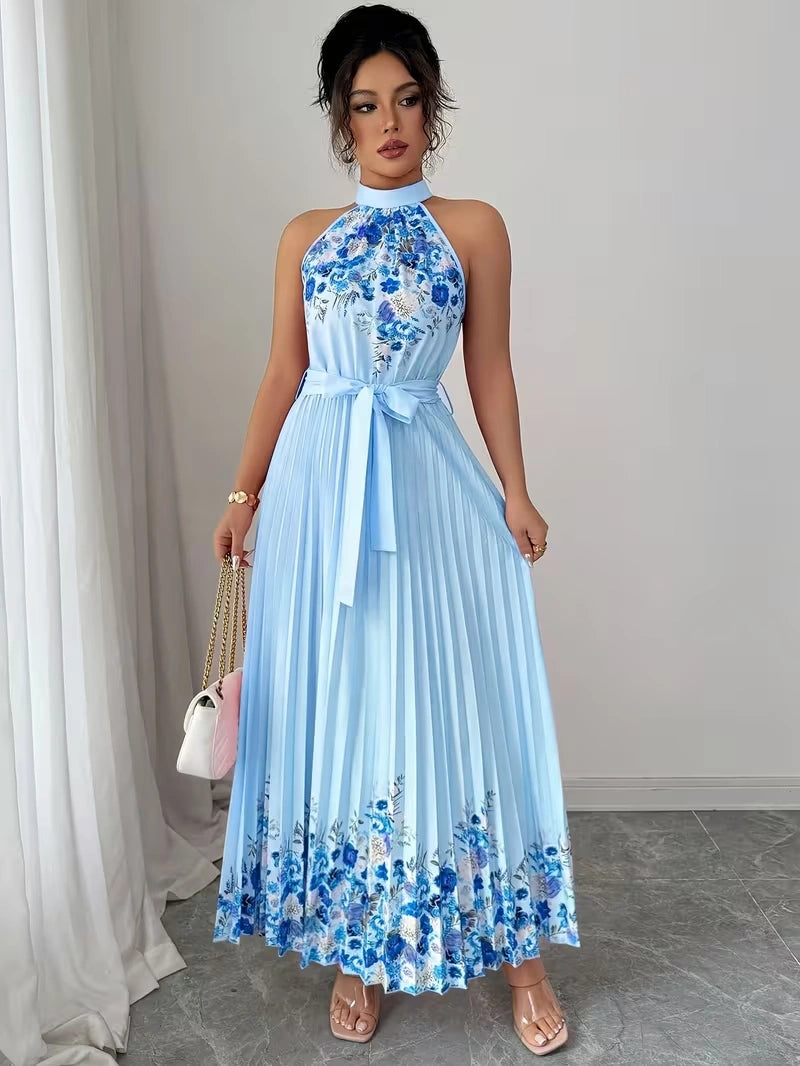 Women's Summer Floral Halter Dress