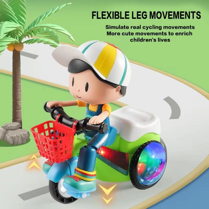 Musical Stunt Tricycle Toy with Lights & 360° Stunts