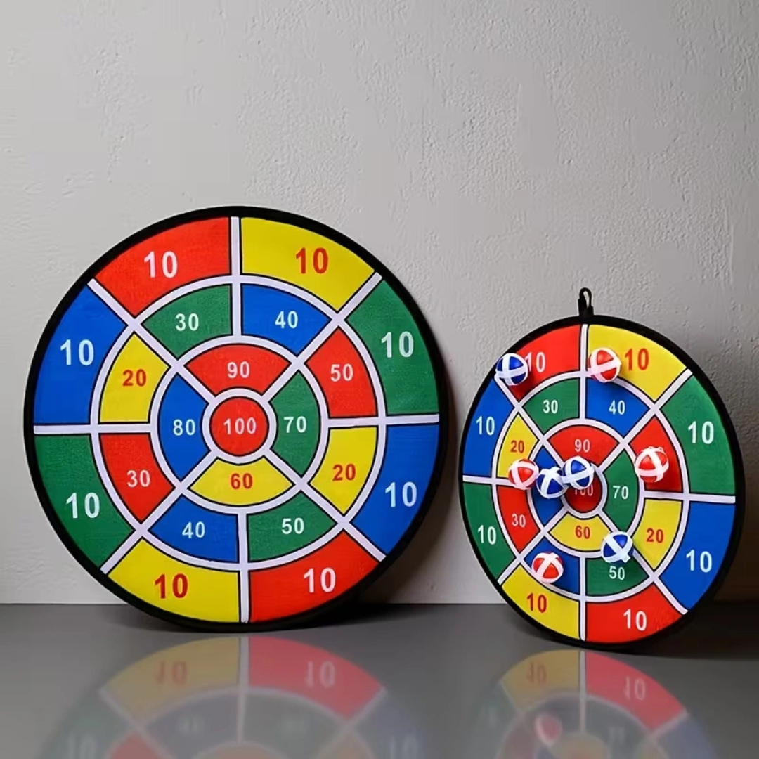 Kids Sticky Ball Dart Board Game Set – Indoor & Outdoor Target Throwing Toy for Family Play