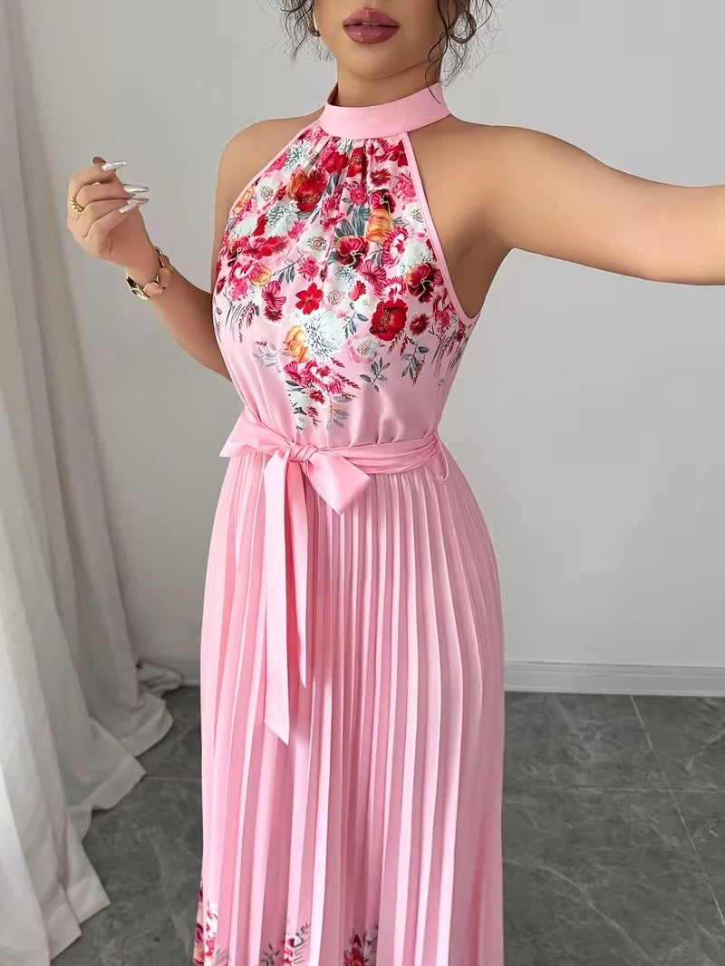Women's Summer Floral Halter Dress