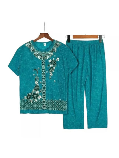 Graceful Summer T-Shirt & Pants Set