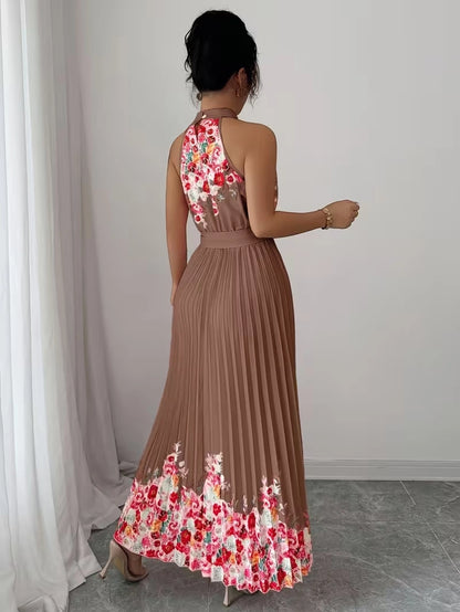 Women's Summer Floral Halter Dress