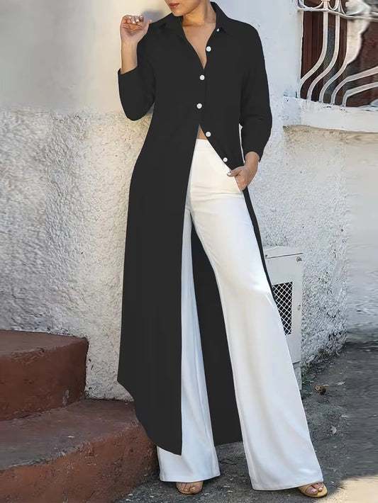 Autumn Celeste Elegant Maxi Co-Ord Set | T-Shirt & Straight-Fit Pants