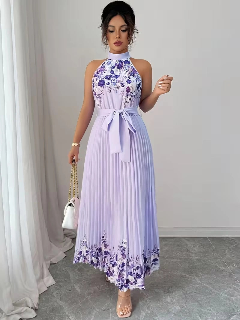 Women's Summer Floral Halter Dress