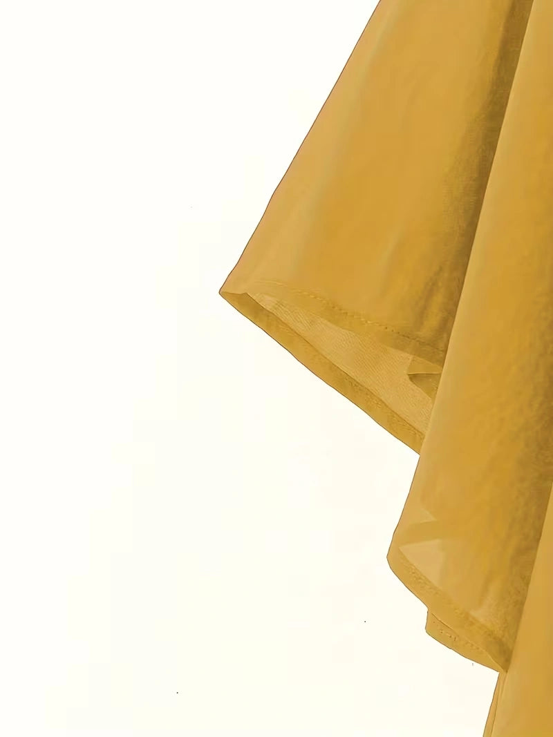 Chiffon Co-Ord Set – Batwing Sleeve Loose Top & Wide-Leg Pants (2-Piece)