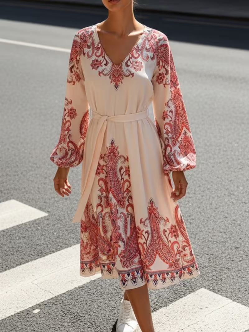 Floral Luxe Flare Dress