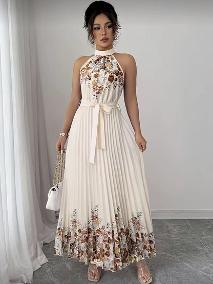 Women's Summer Floral Halter Dress