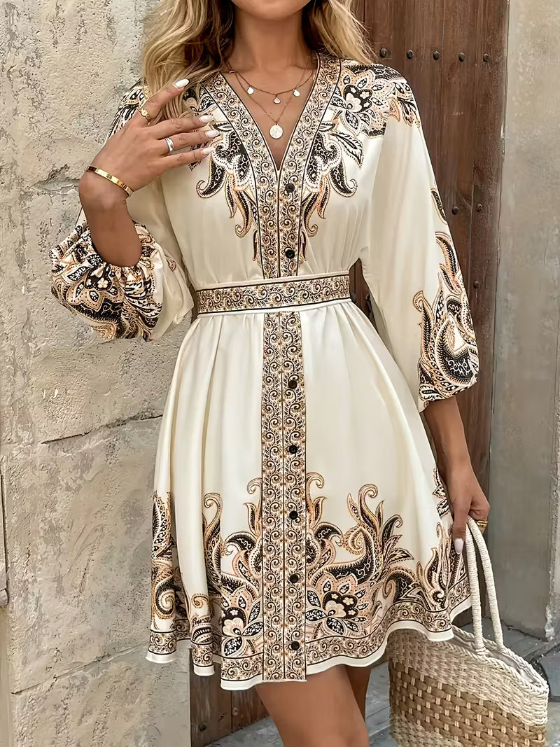 Floral Luxe Flare Dress