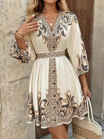 Floral Luxe Flare Dress