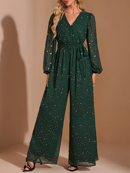 Women’s Dark Green Sequin Maxi Dress