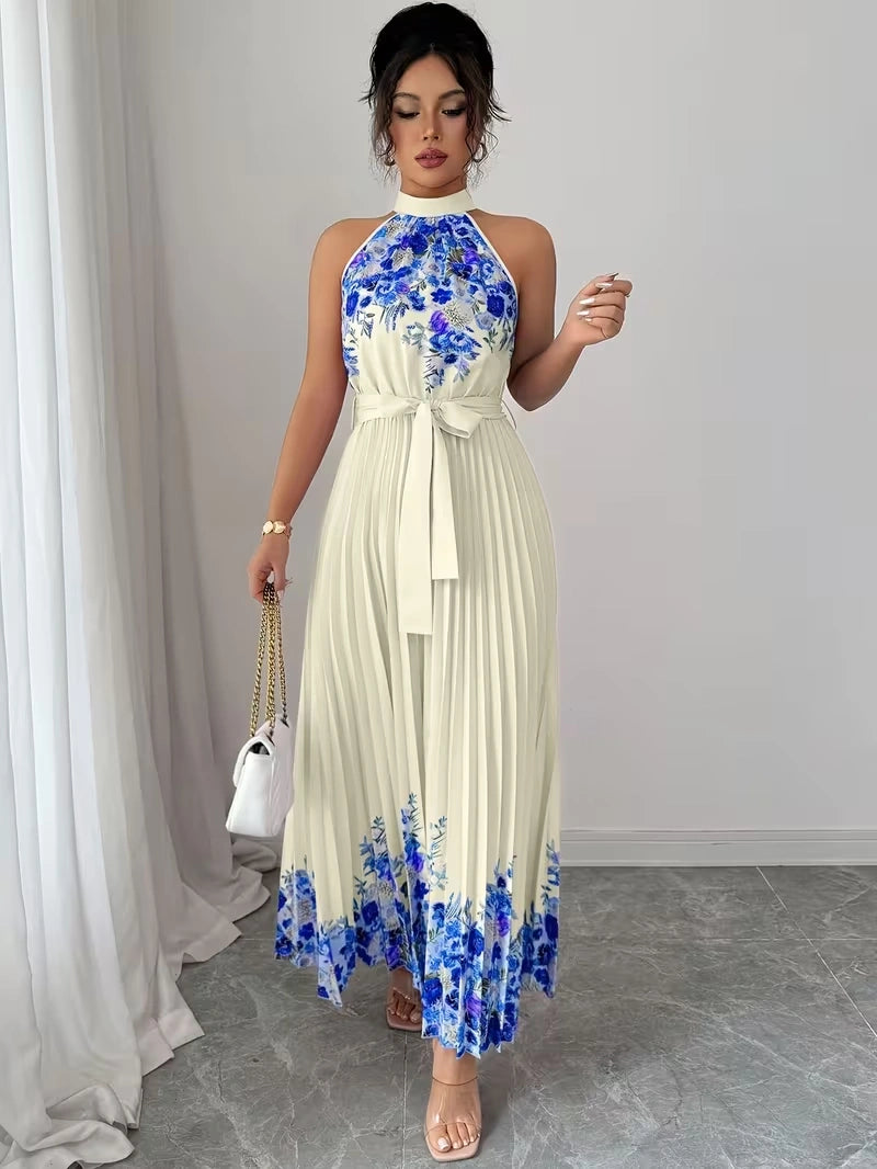 Women's Summer Floral Halter Dress