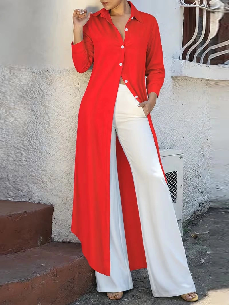 Autumn Celeste Elegant Maxi Co-Ord Set | T-Shirt & Straight-Fit Pants