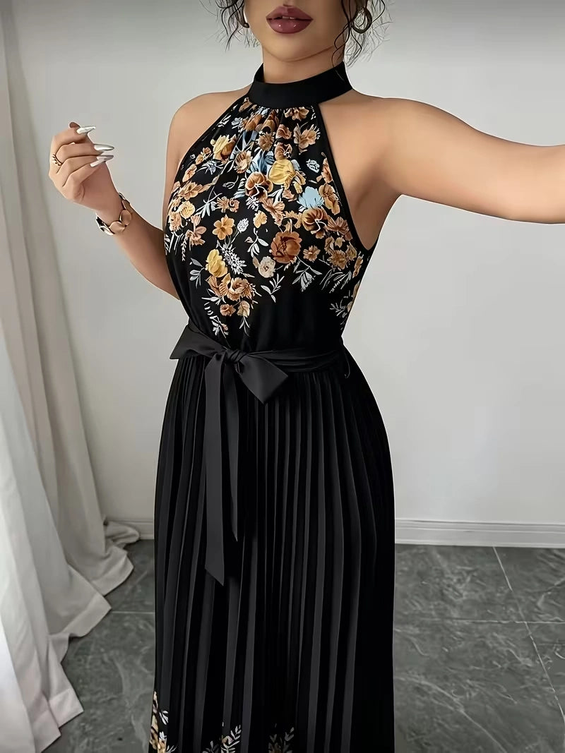 Women's Summer Floral Halter Dress