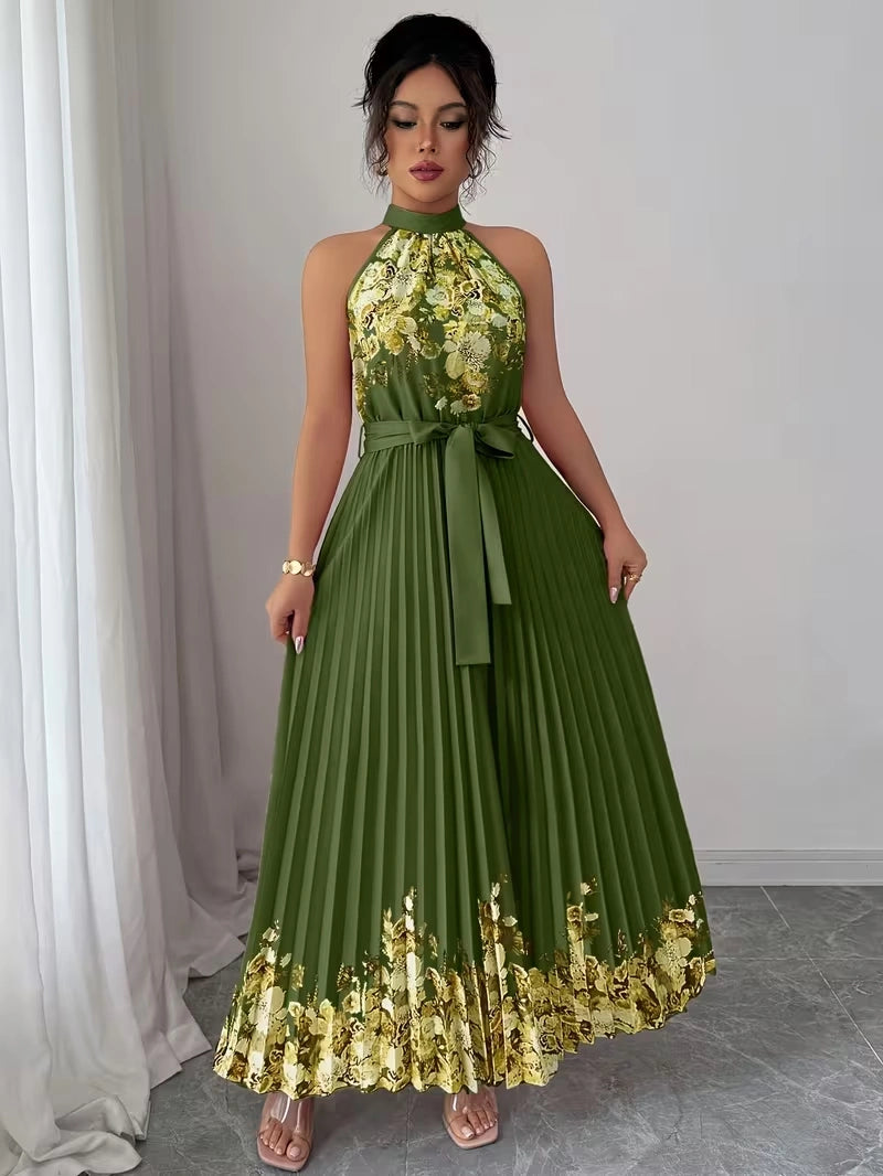 Women's Summer Floral Halter Dress