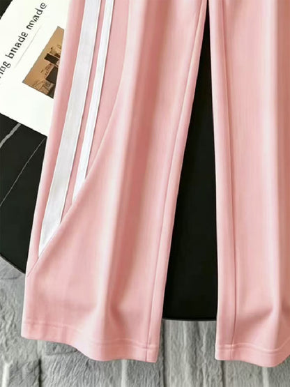 Women’s Collared Half-Zip Top & Wide-Leg Pants Co-Ord Set