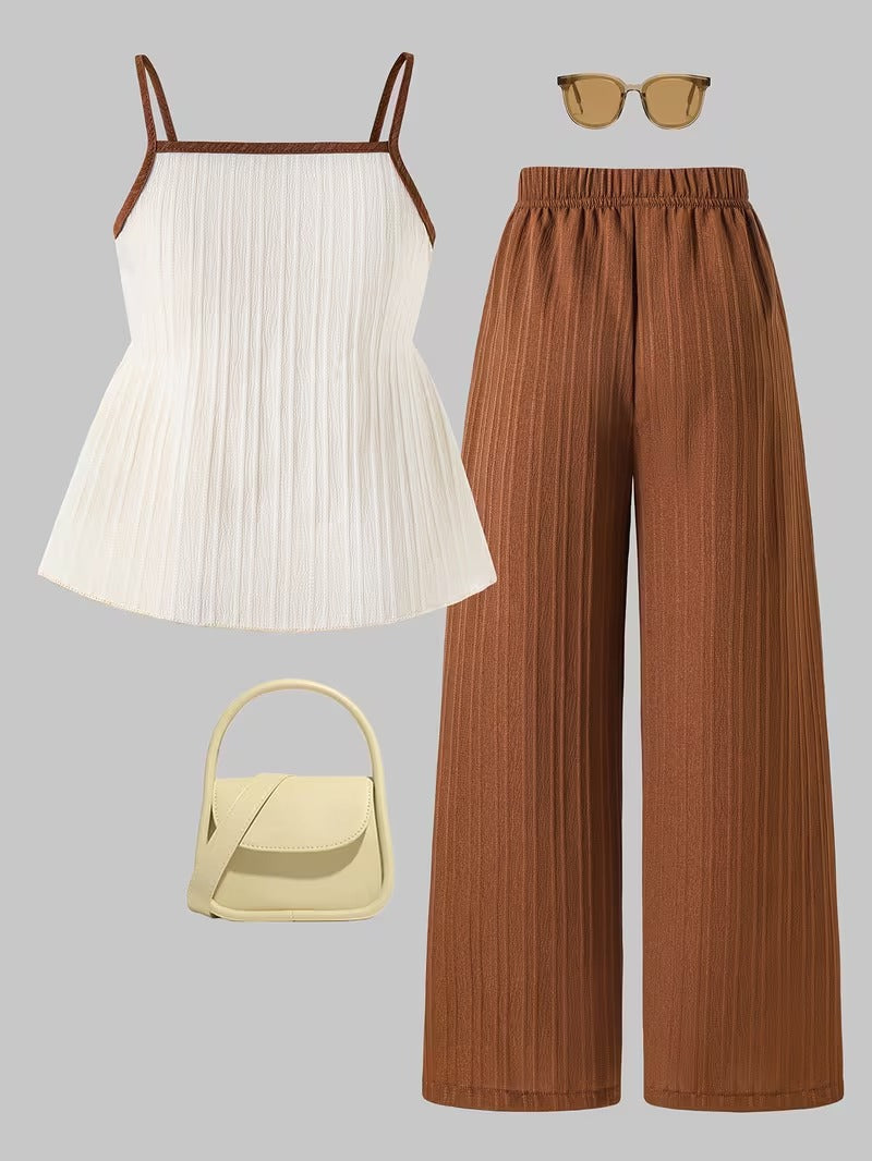 Trendy Girls Bow Tie Co-Ord Set