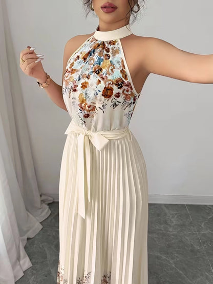 Women's Summer Floral Halter Dress