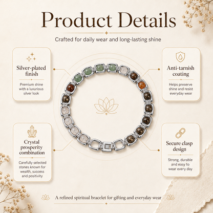 Silver Metal Dhan Yog Bracelet