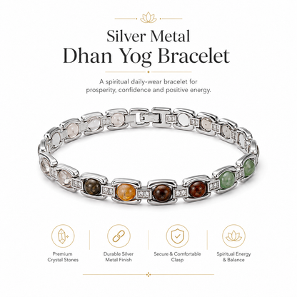 Silver Metal Dhan Yog Bracelet