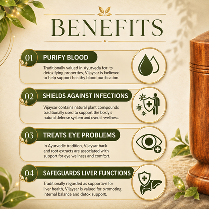 Secure Move Vijaysaar Wood + Neem Sugar Support Glass | Ayurvedic Diabetes Wellness Tumbler