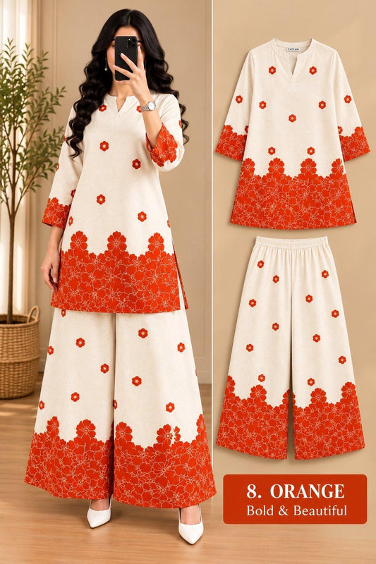 Women’s Printed Kurta Palazzo Set