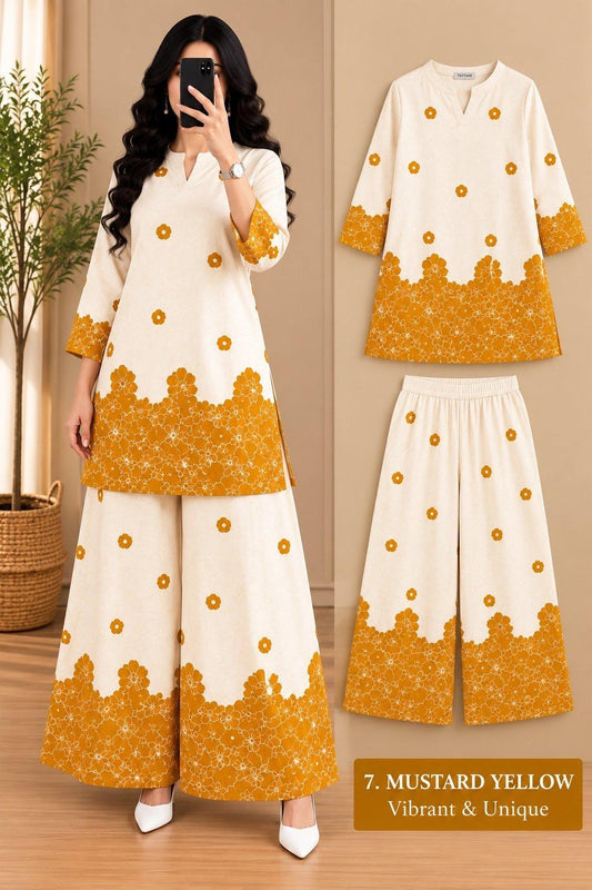 Women’s Printed Kurta Palazzo Set