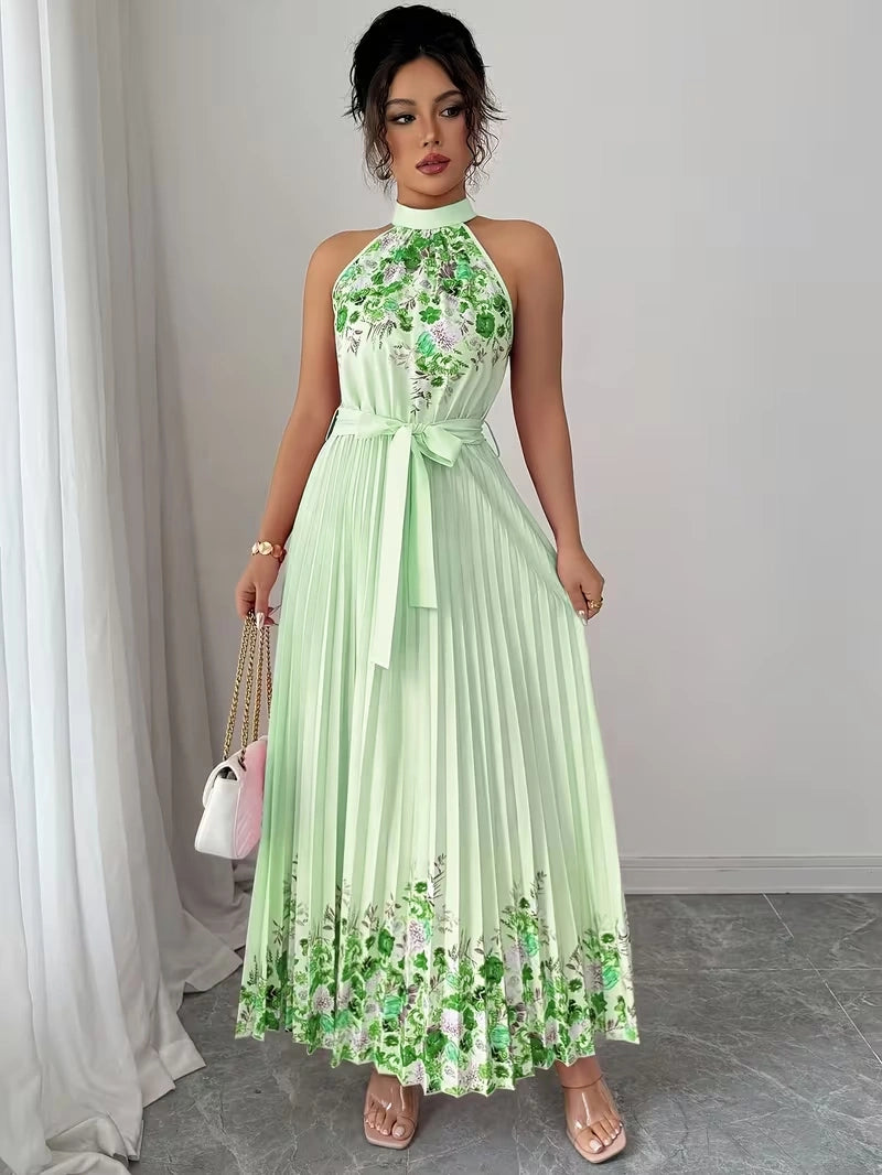 Women's Summer Floral Halter Dress