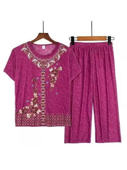 Graceful Summer T-Shirt & Pants Set