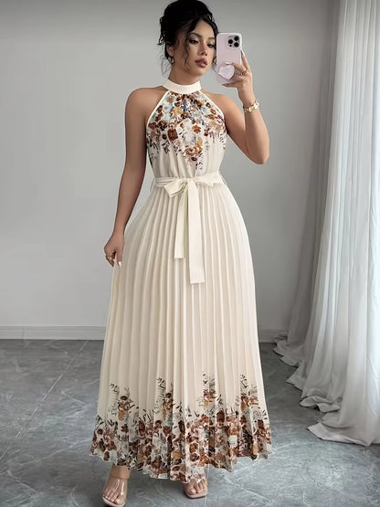 Women's Summer Floral Halter Dress