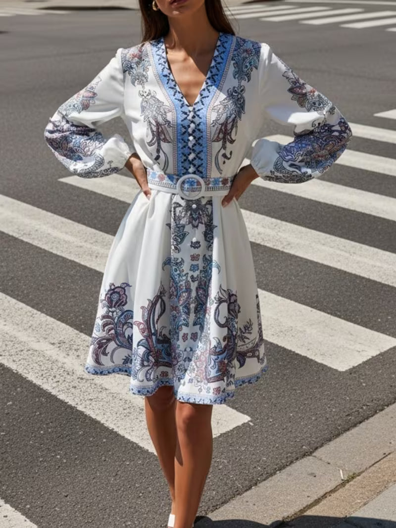Floral Luxe Flare Dress