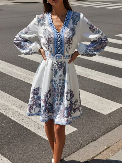 Floral Luxe Flare Dress