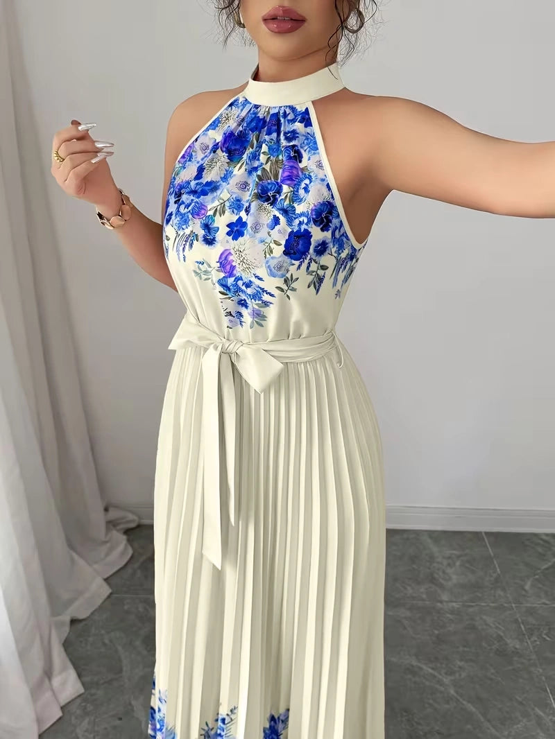 Women's Summer Floral Halter Dress