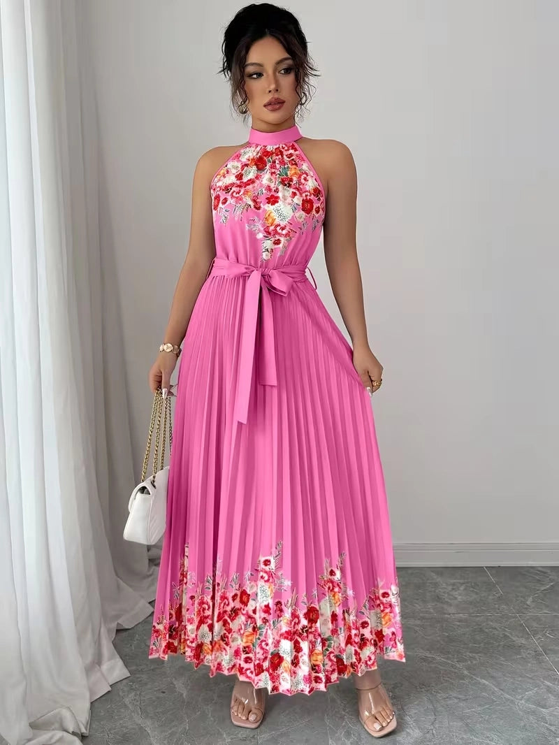 Women's Summer Floral Halter Dress