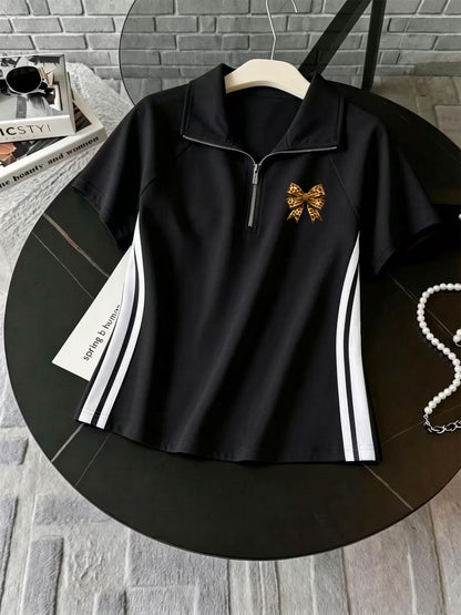 Women’s Collared Half-Zip Top & Wide-Leg Pants Co-Ord Set