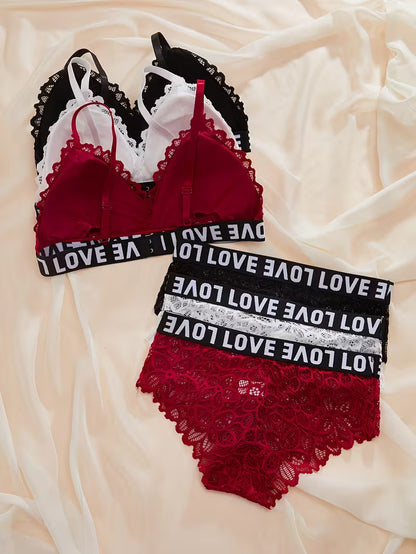 3 Sets Of Bra & Panties