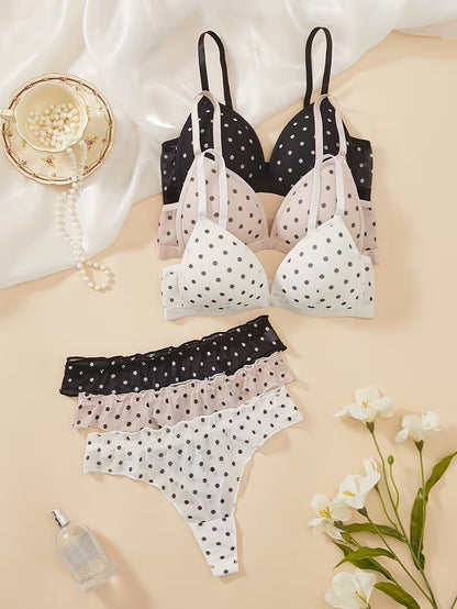 3 Sets Of Bra & Panties