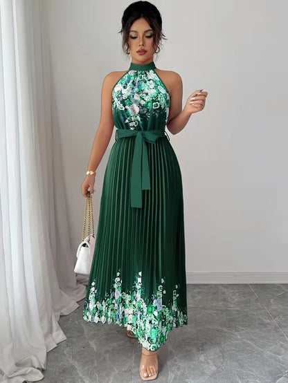 Women's Summer Floral Halter Dress
